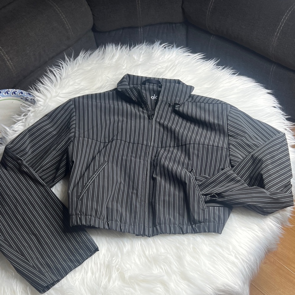 ALO Yoga Charcoal Pinstripe Women's Blazer